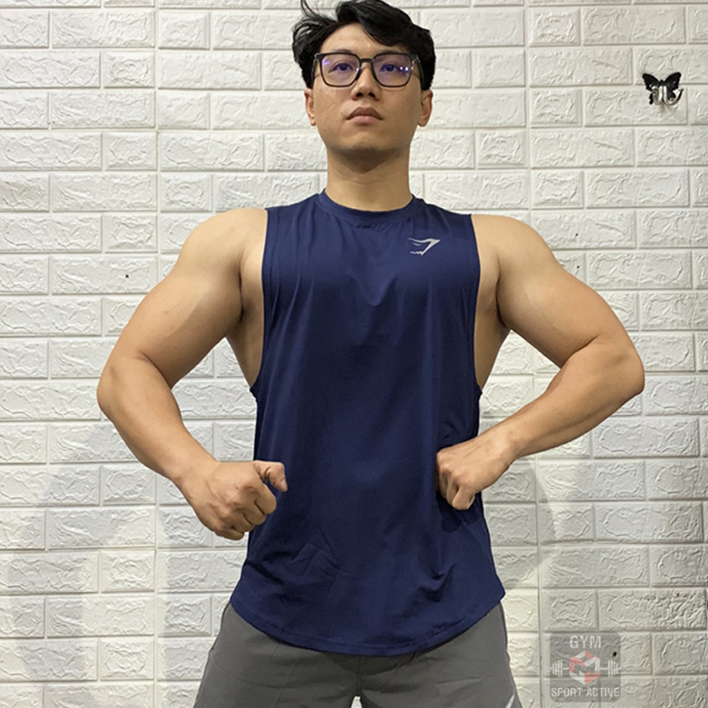 Áo tank top nam thể thao ba lỗ tập gym thoáng mát chất thun lạnh 4 chiều tank Gymshark