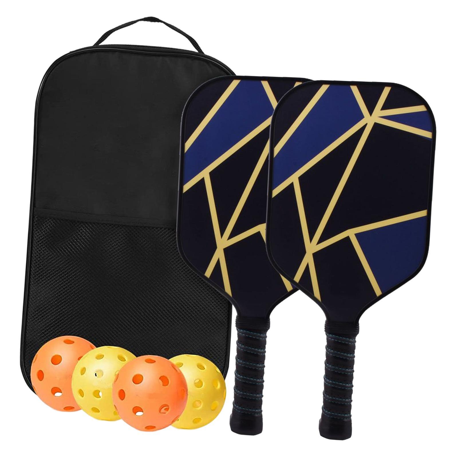 Paddle Set, Rackets with Storage Bag, Set of 2 Paddles, 4 Balls, 1 Carrying Bag