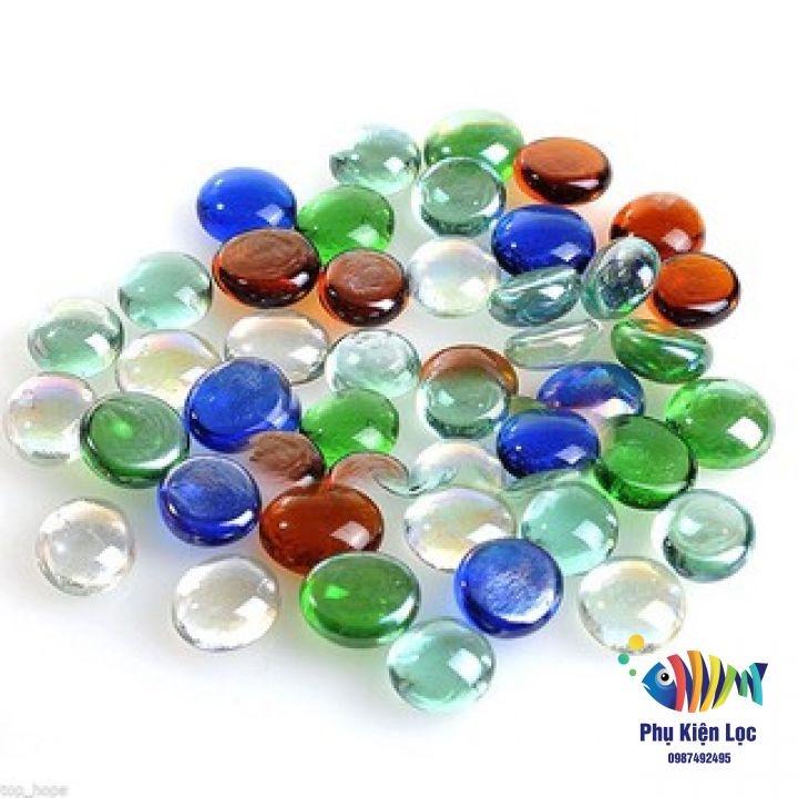 Sỏi Thủy Tinh Nhiều Màu - Trang Trí Bể Cá Túi 320Gr
