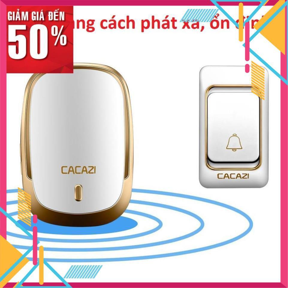 Chuông cửa không dây thông minh cacazi k01 báo khách điều khiển từ xa 300m chống nước cao cấp