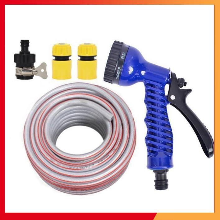 Bộ dây tăng áp 3 lần vòi xịt nước rửa xe, tưới cây loại 7-10m  206843