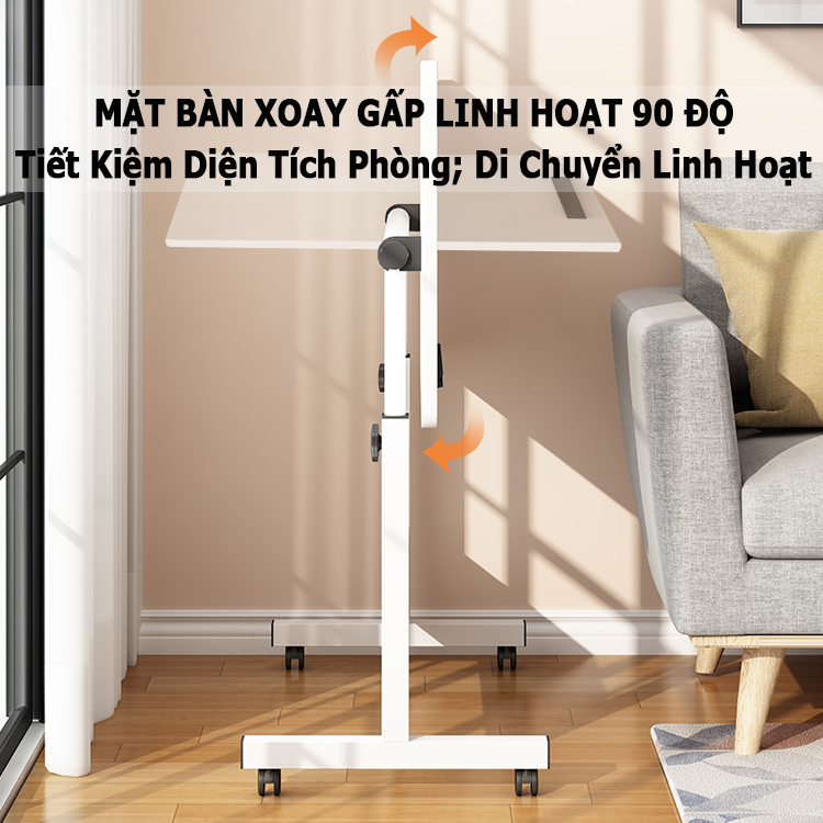 Bàn Học Làm Việc Gấp Gọn; Nâng Hạ Chiều Cao; Bàn Ăn Gập Đầu Giường; Bàn Máy Tính Latop; Điều Chỉnh Độ Nghiêng; Có Bánh X