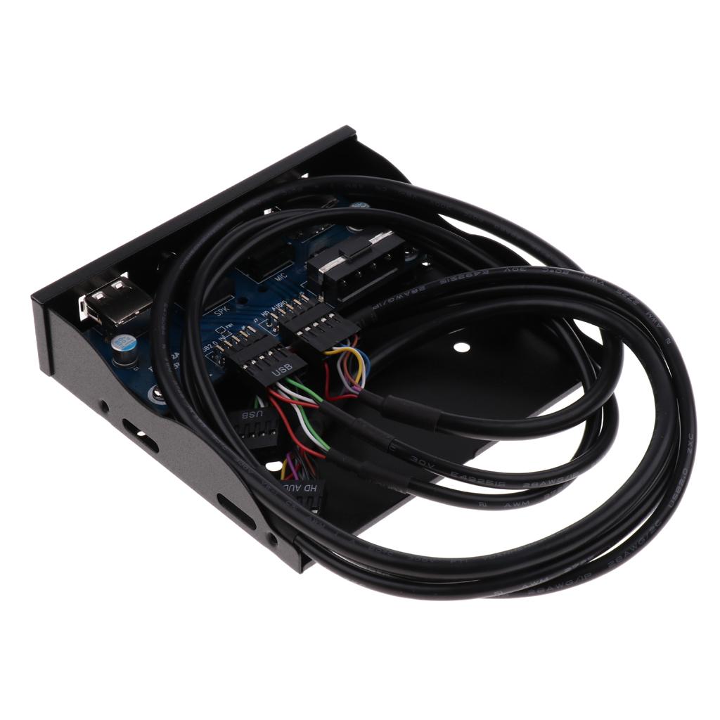 USB 2.0 9-pin to  Audio Floppy  Front Panel Expansion Bracket