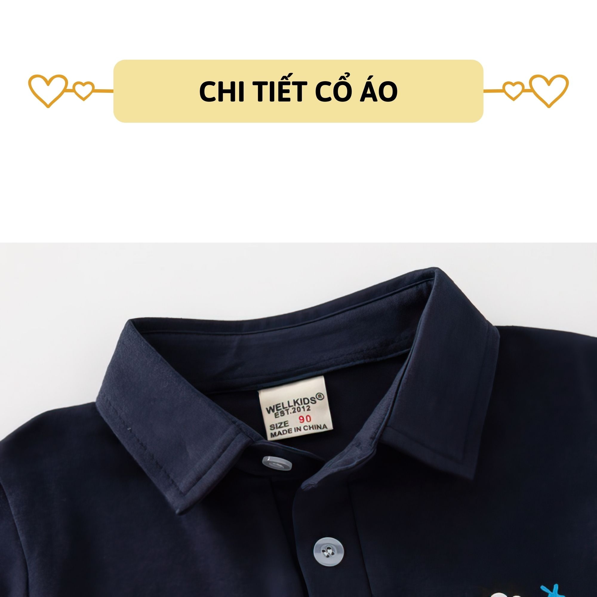 Áo Polo bé trai dài tay 27Kids WELLKIDS áo thun sơ mi nam thu đông cho trẻ từ 2-8 tuổi BLPO2