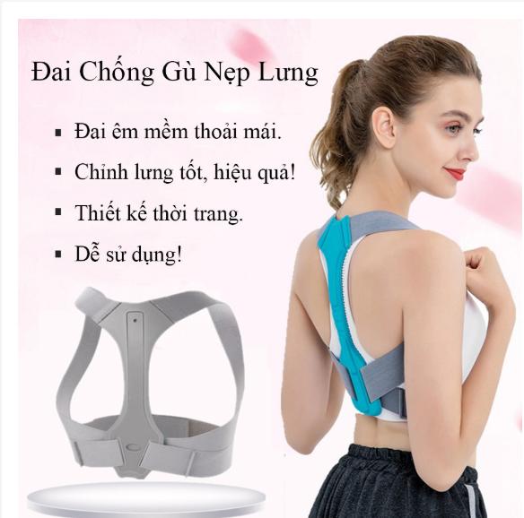 Đai Chống Gù Lưng Cho Cả Nam Và Nữ - Nẹp Nhựa - Đai Chống Lưng Gù Tạo Thói Quen giúp bạn ngồi thẳng để dáng thêm đẹp