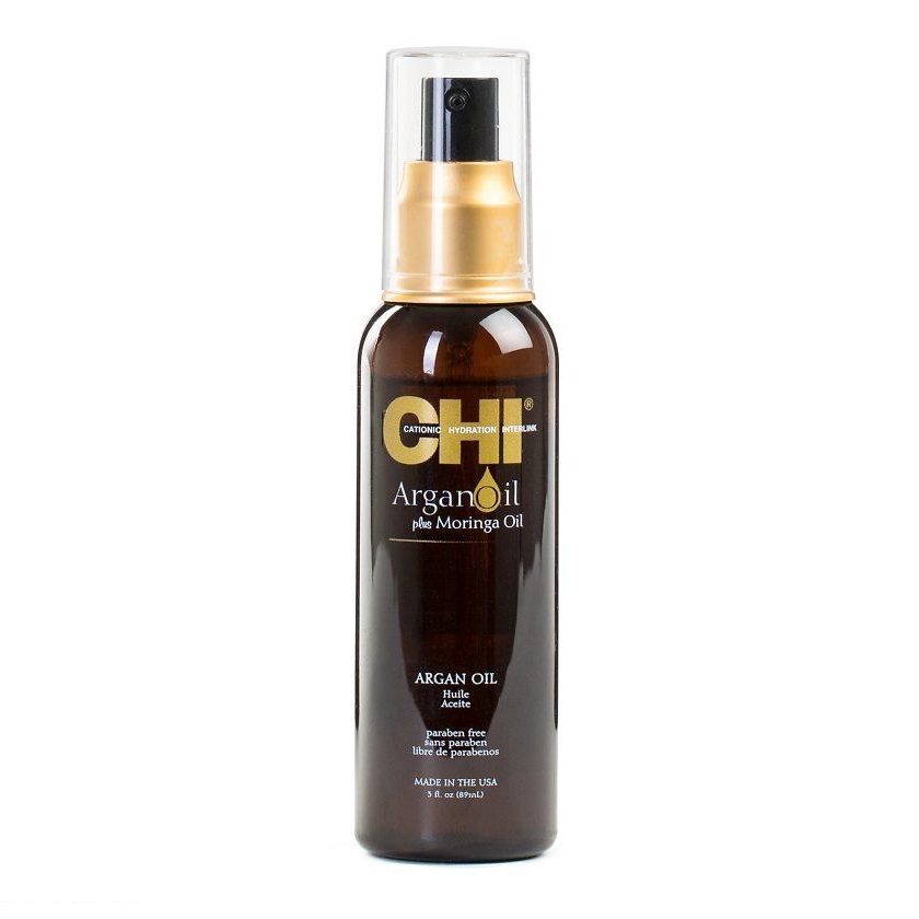 Tinh dầu CHI Argan Moringa Oil dưỡng tóc khô hư tổn cao cấp Mỹ 89ml