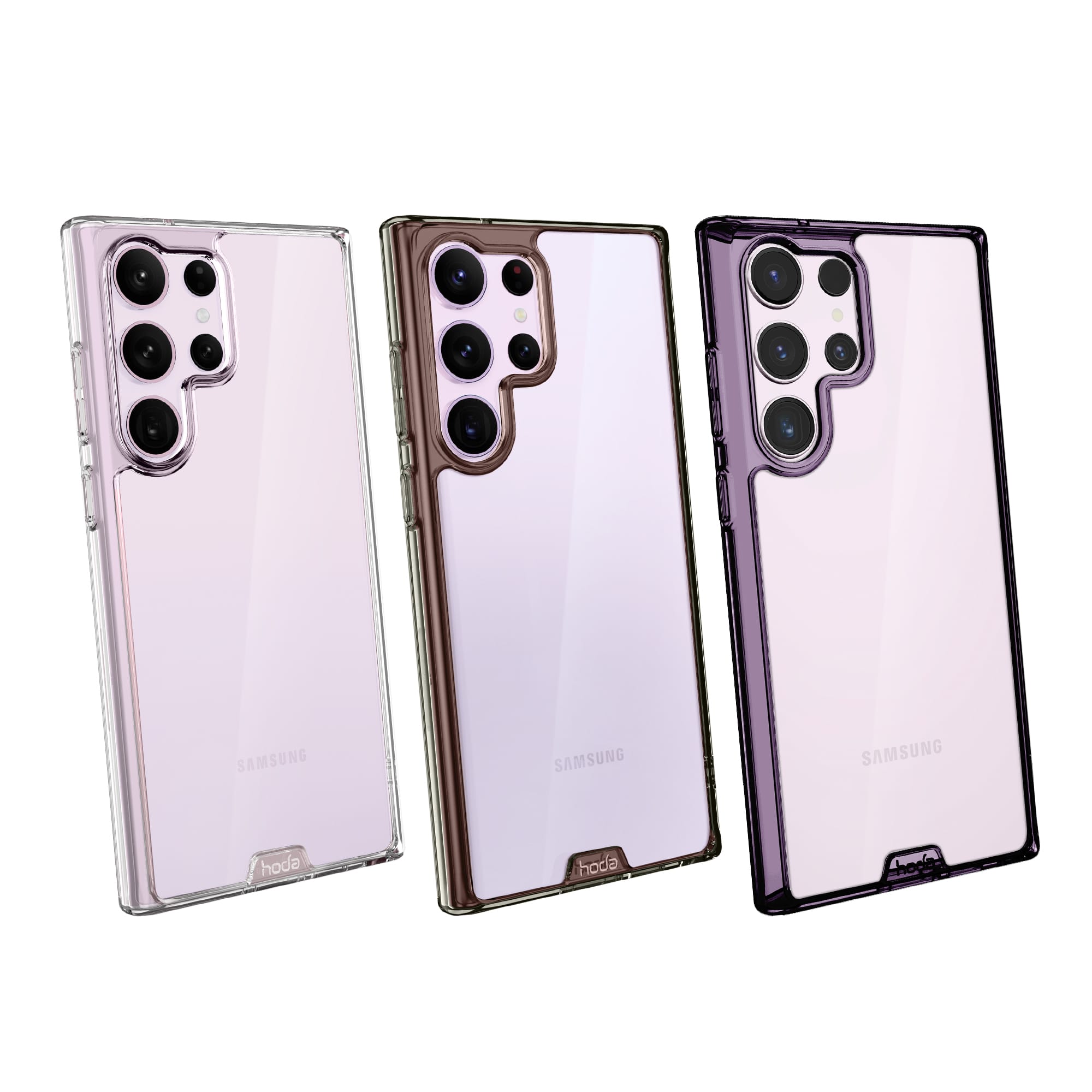 Ốp Lưng Hoda dành cho Samsung Galaxy S23 Ultra/S22 Ultra Crystal Pro Glass Tiêu Chuẩn Quân Đội - Hàng Nhập Khẩu