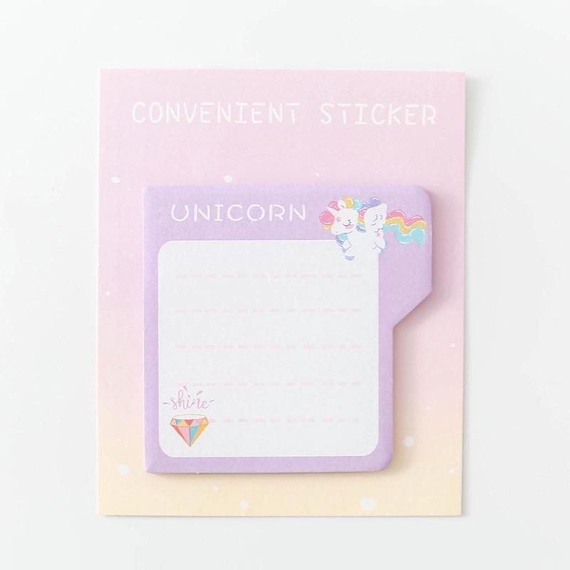 Tập 30 Tờ Giấy Note, Giấy Dán Ghi Chú, Sticky Note UNICORN Phong Cách Hàn Quốc Dễ Thương Tiện Lợi ST399