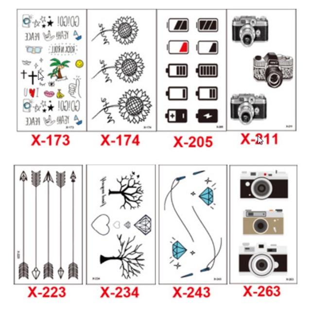Set Nhiều Mẫu anime, xăm 3D Hình Xăm Dán, Hình Xăm henna mini Tattoo Cao Cấp