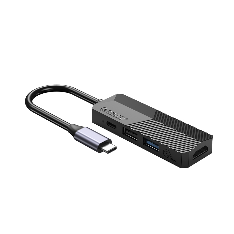 Hub typec 4 trong 1 Orico MDK-4P sang HDMI 4K, 1 x USB-C PD 55W, USB 3.0,2.0 - Hàng Chính Hãng