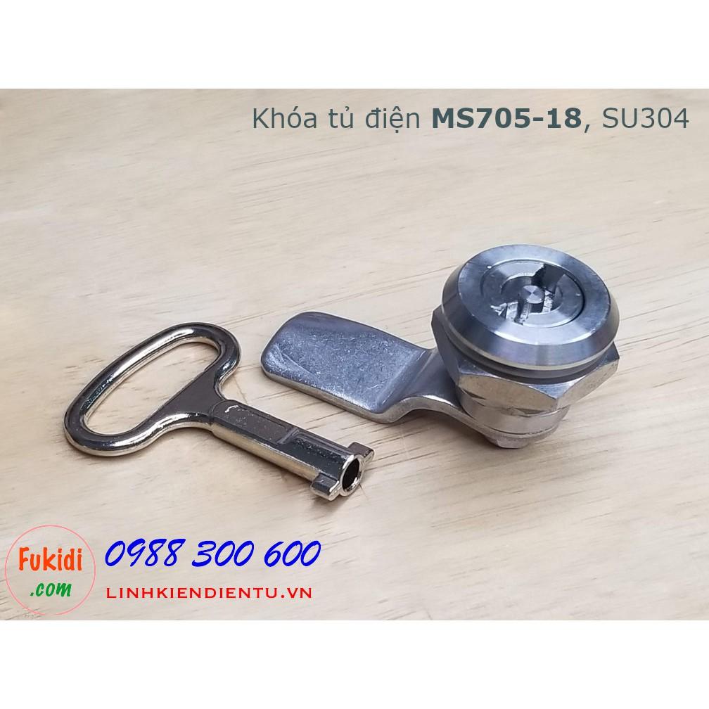 Khóa tủ điện MS705-18 chất liệu SU304 khóa tam giác, vuông và chữ S