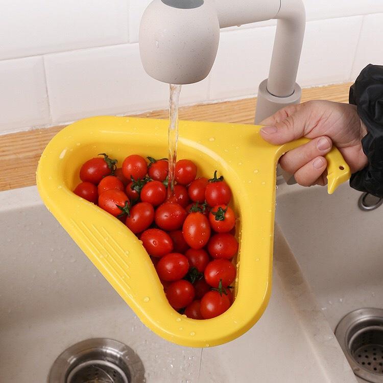Khay Nhựa Gác Bồn Rửa Bát - Khay Lọc Rác - Khay Đựng Dụng Cụ Rửa Chén Bát Nhà Bếp Có Móc Hình Thiên Nga Đa Năng