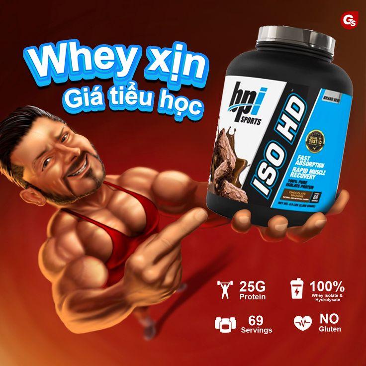 BPI Sport Iso HD Whey Iso HD Sữa Tăng Cơ Bắp 100% Pure Whey Isolate Protein 5 Lbs (2.34Kg) - USA
