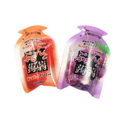 Hình ảnh Combo 6 gói Thạch trái cây Orihiro vị Nho tím & Táo đỏ 240gr