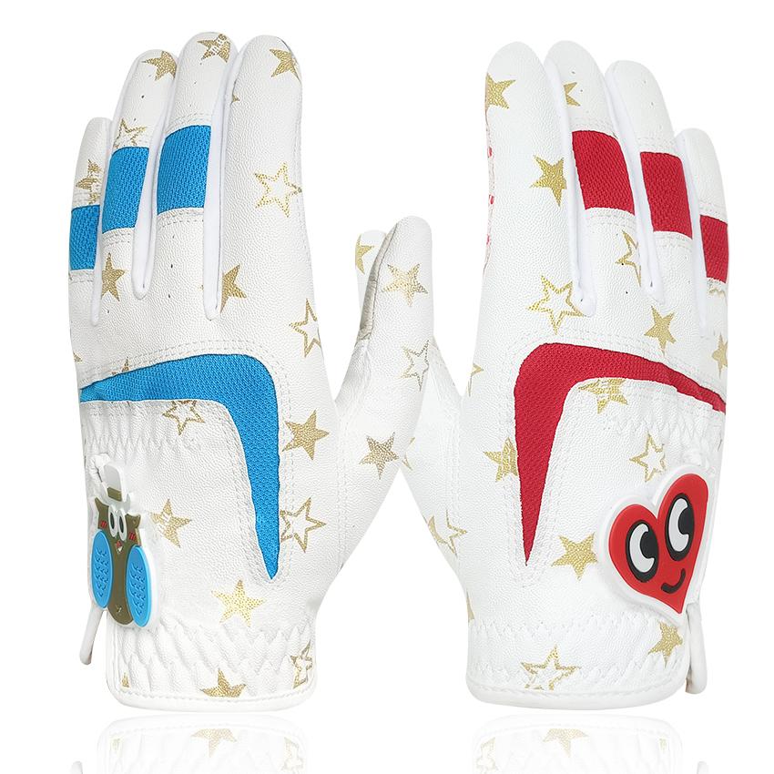 Găng tay golf trẻ em Color: 1 pair red Size: L