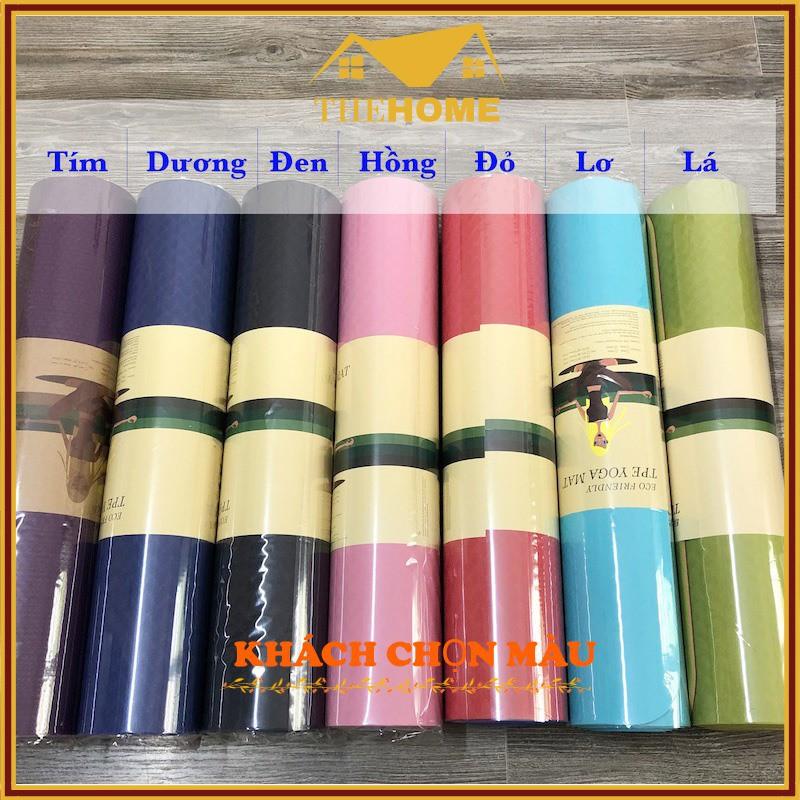 Thảm Tập Yoga 2 Lớp TPE Độ Dày Chuẩn 8mm (KÈM TÚI ĐỰNG), Thảm Tập Gym Chống Trơn Trượt Và Không Thấm Mồ Hôi Cao Cấp.