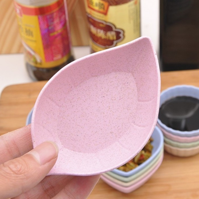 Combo 10 Đĩa đựng gia vị hình lá lúa mạch nhiều màu