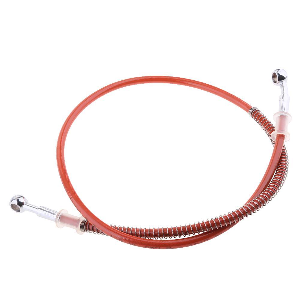 2pcs Motorcycle Flexible Brake Oil Hose Pipe Line Stainless Steel 1000mm