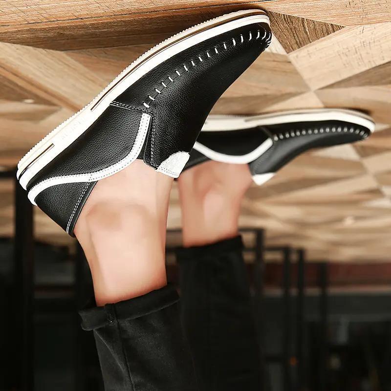 Ưu đãi nhất giày da chống trượt xu hướng khuyến mãi mới nhất giày thường giày lưới đỏ giày đôi giày