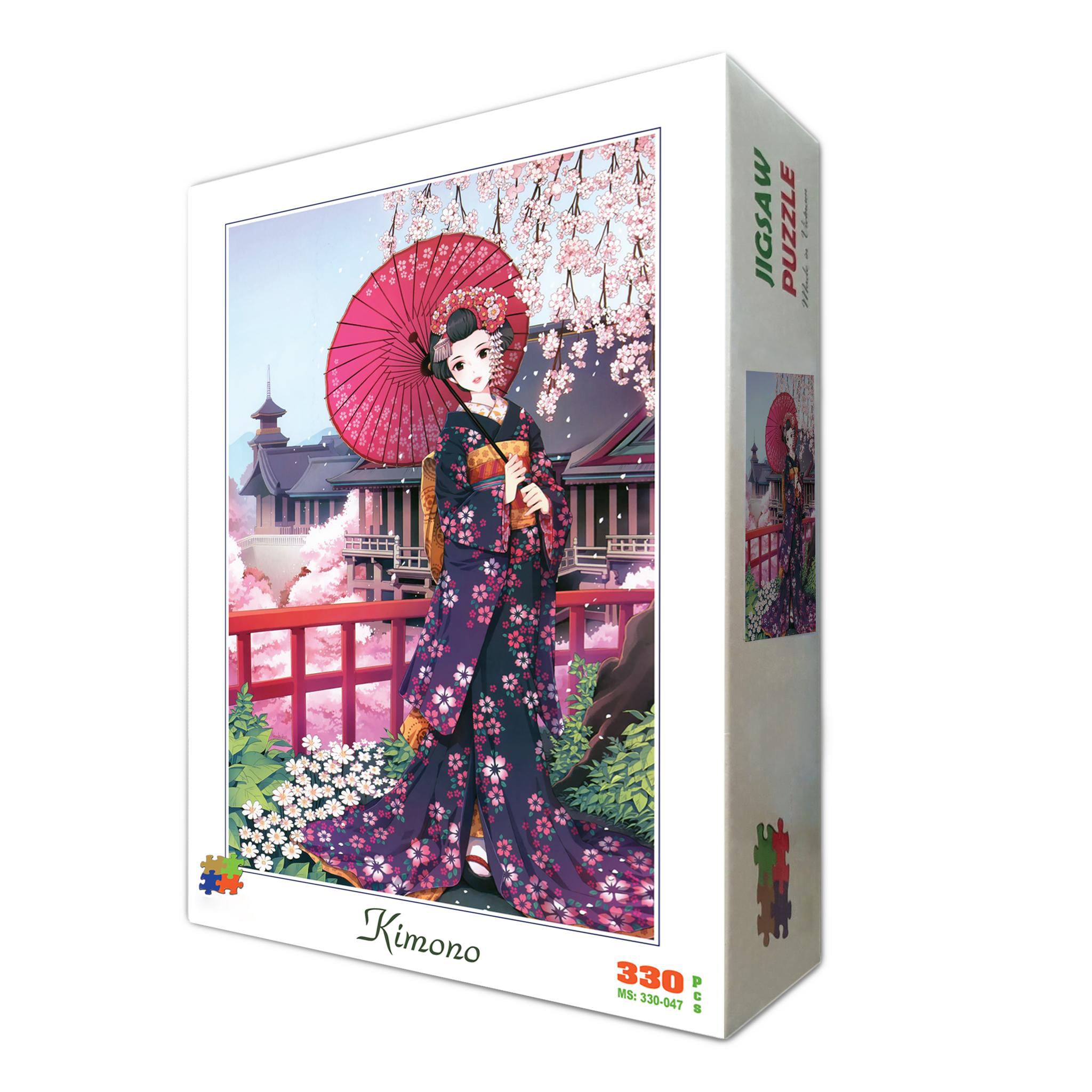 Bộ tranh xếp hình jigsaw puzzle cao cấp 330 mảnh – Kimono