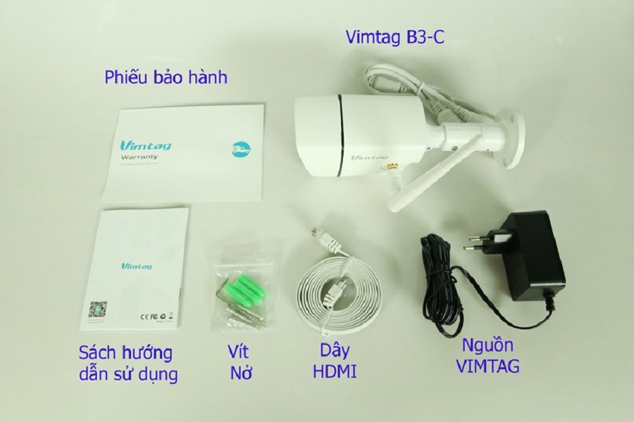 Camera IP WiFi Ngoài Trời cao cấp chính hãng số 1 USA-Vimtag B3-C