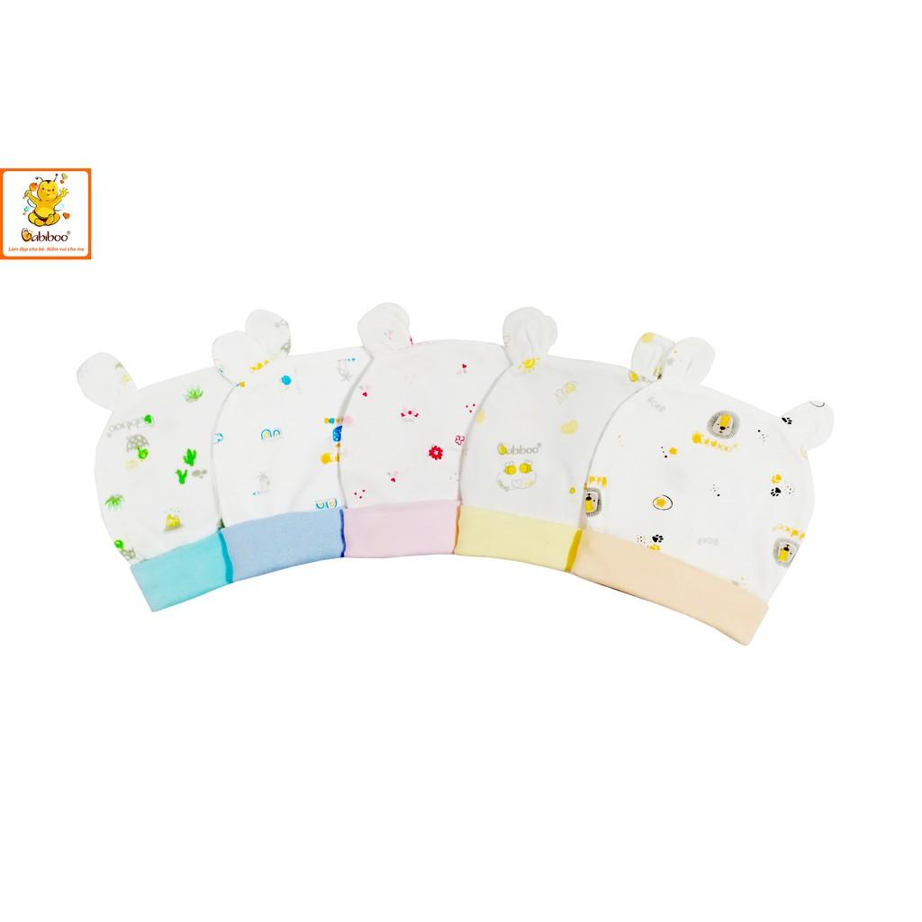 Sơ sinh-Nón cotton họa tiết xinh xắn BABIBOO - BB83N