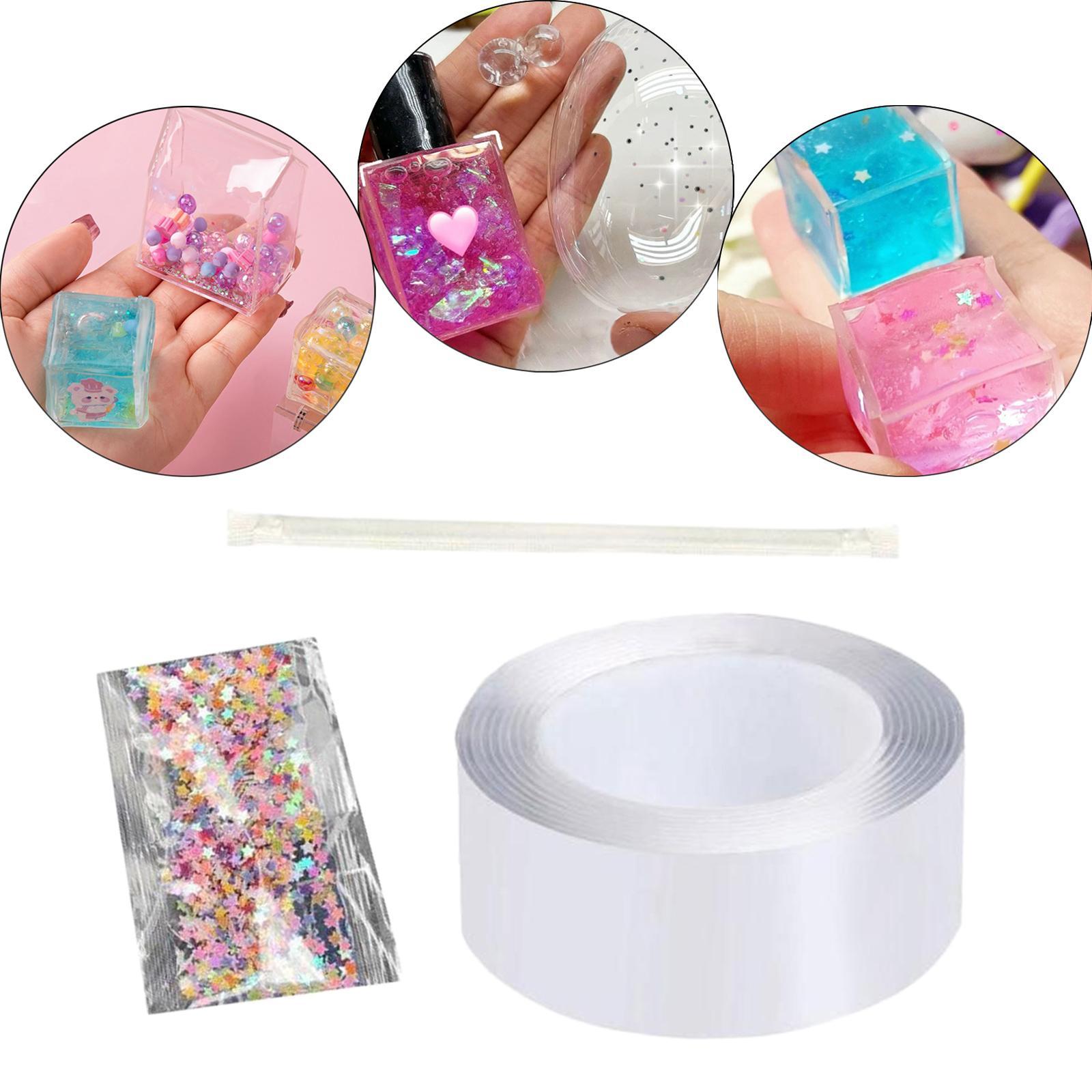 Clear Double Sided Tape Reusable for Blowing Bubble Picture Decoration