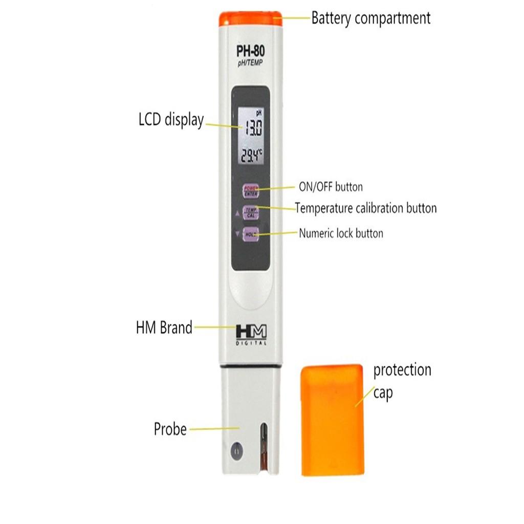 BÚT ĐO PH VÀ NHIỆT ĐỘ NƯỚC - PH80 Đo ph nước thủy canh, thủy sản, nước tưới cây, thủy sinh