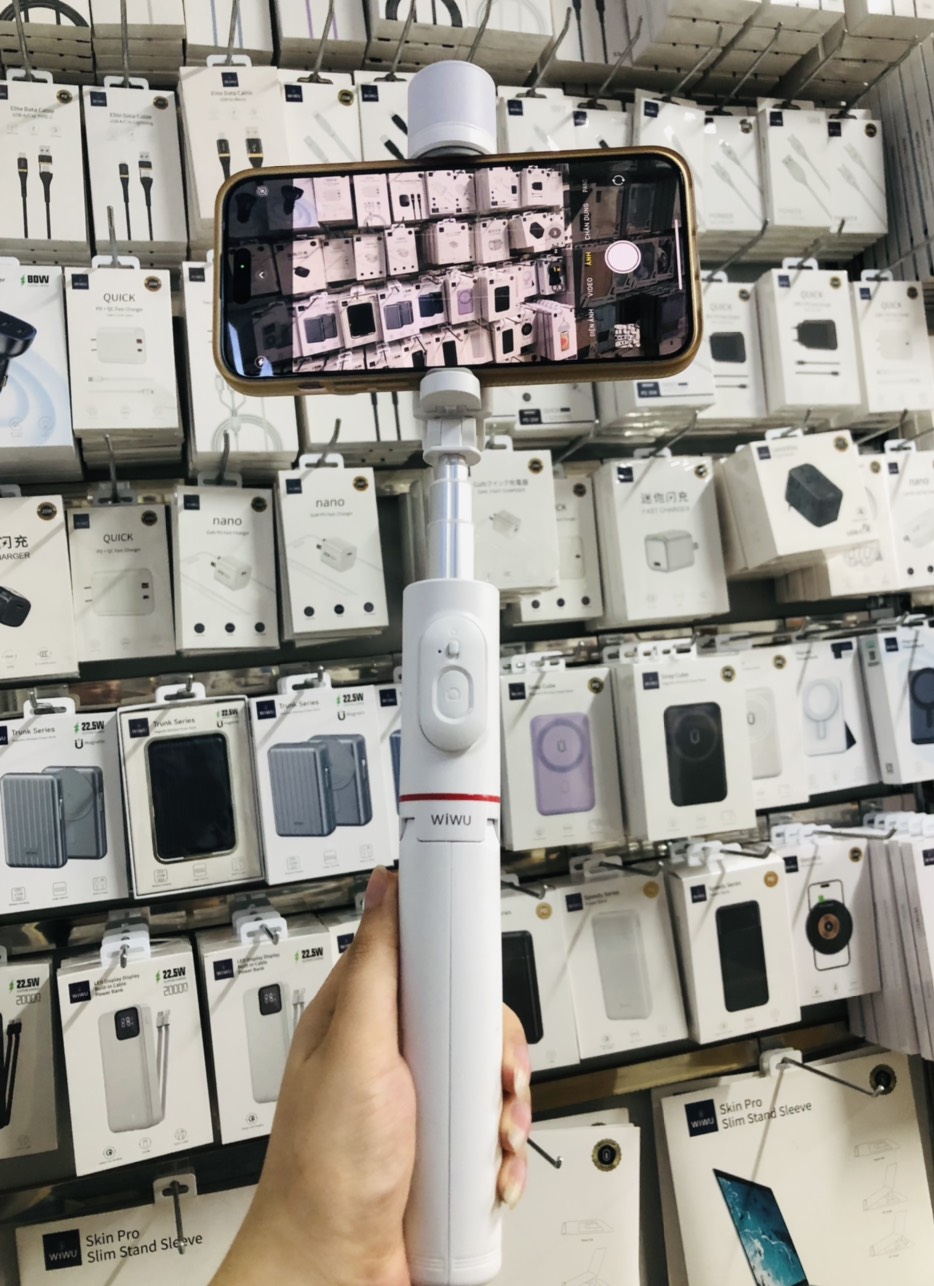 GẬY TỰ SƯỚNG WIWU SHARP FILM SELFIE STICK WI-SE003 cho điện thoại, tương thích với IOS &amp; Android điều khiển từ xa không dây - Hàng chính hãng