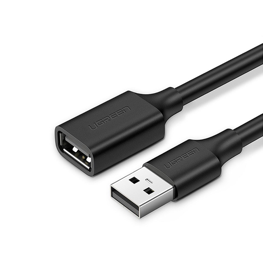 Dây Nối Dài USB 2.0 (1 đầu đực, 1 đầu cái) Dài 3m UGREEN US103 10317 (Mạ Bạc/Mạ Vàng) - Hàng Chính Hãng