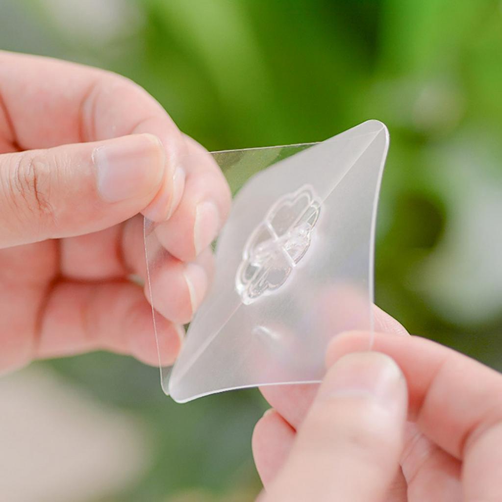 Set 5 móc treo đồ dán tường trong suốt chịu lực tốt tiện dụng cho nhà bếp/phòng tắm