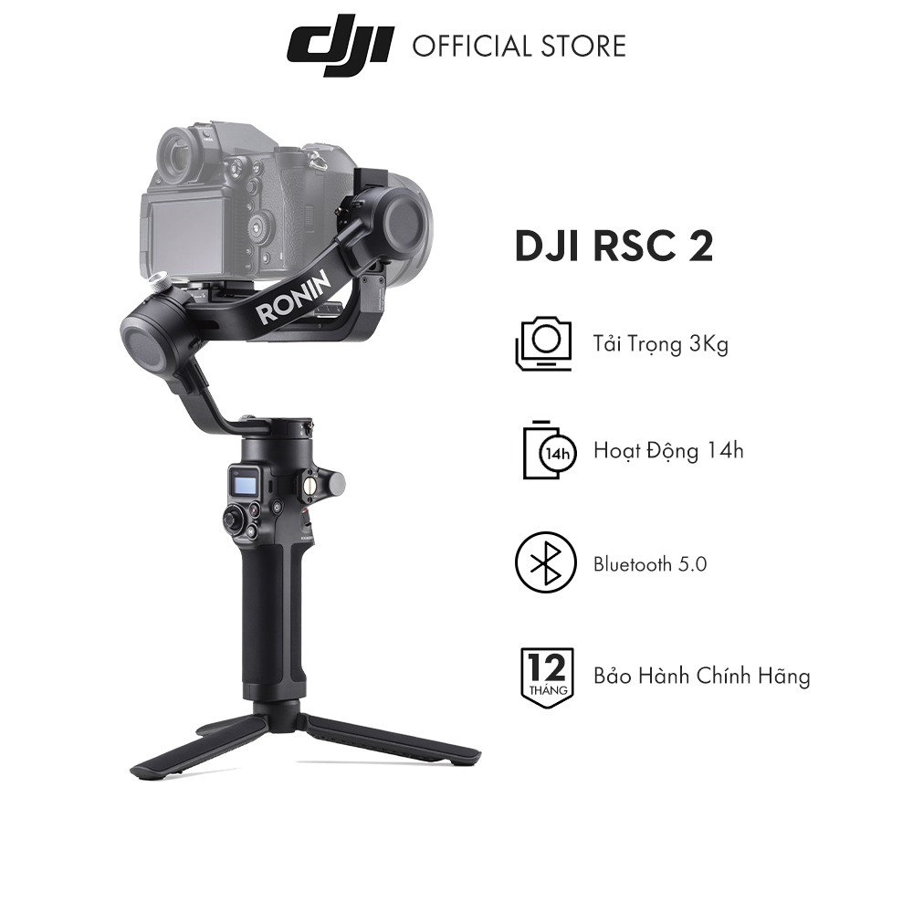 Tay cầm gimbal DJI Ronin RSC 2 Single chống rung máy ảnh Hàng chính hãng