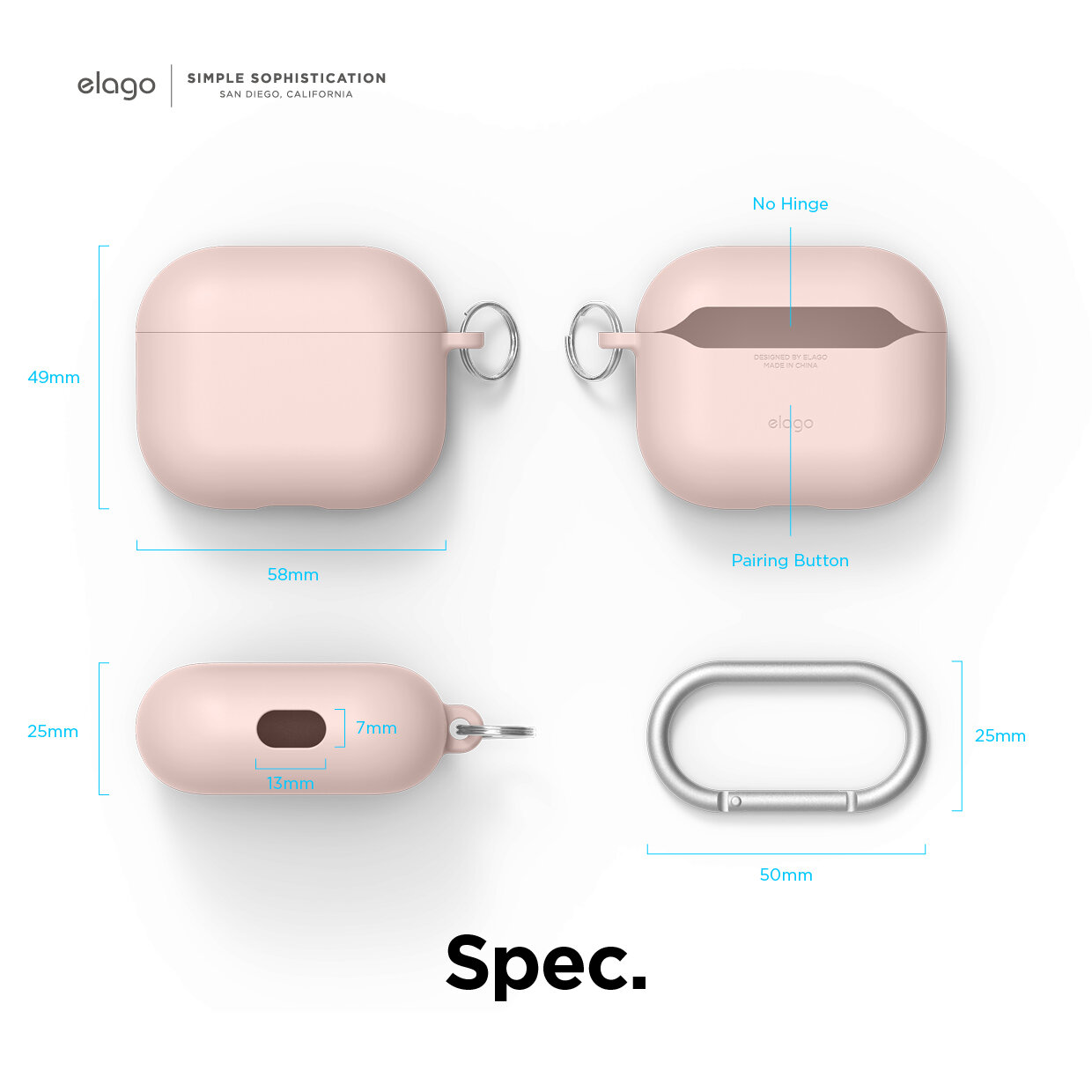 Ốp Bảo vệ Elago Dành Cho AirPods 3 Liquid Hybrid Case- Hàng chính hãng