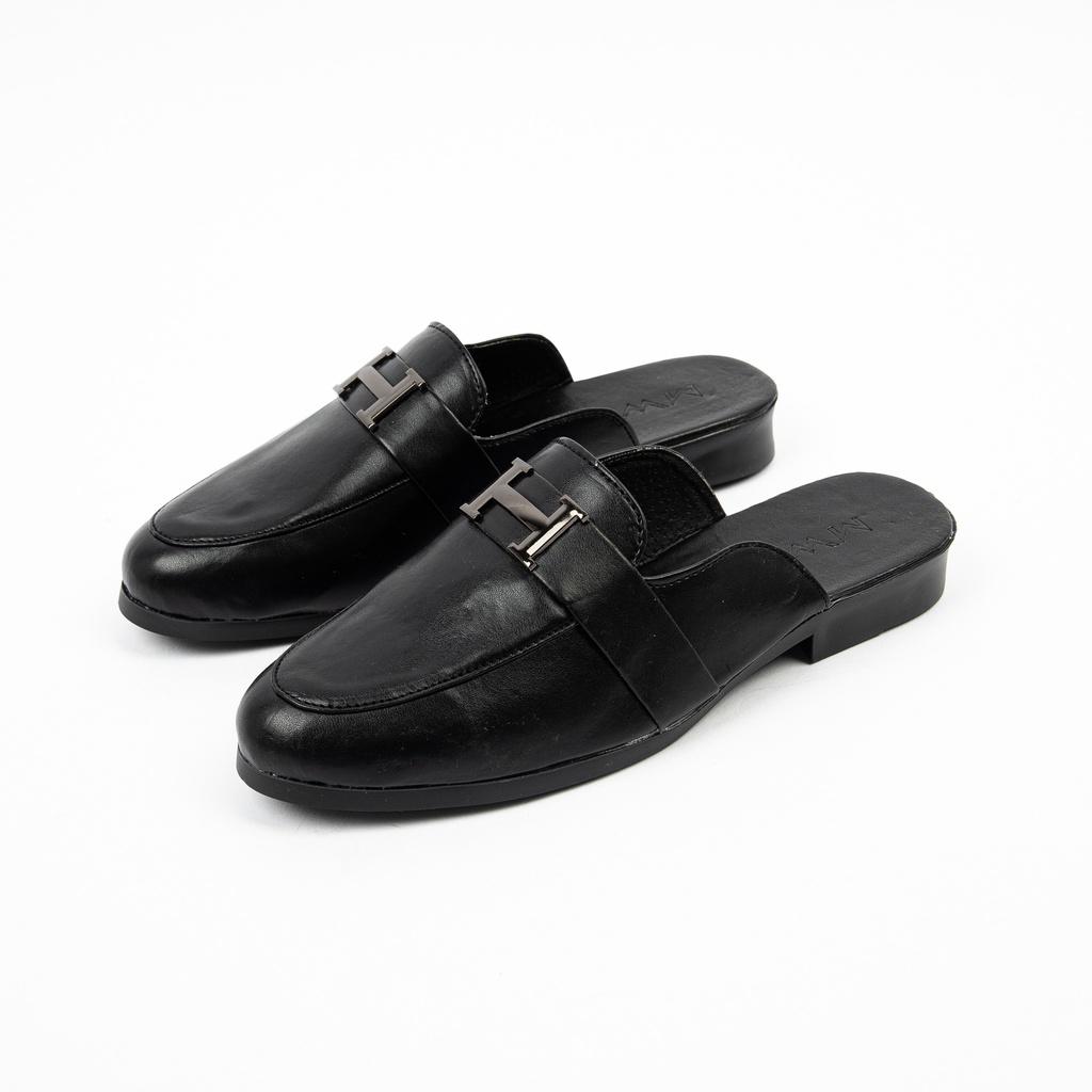 Giày Sục Nam Da Pu Khóa chữ H Trẻ Trung Trẻ Trung Chuẩn Xịn Êm chân S1167