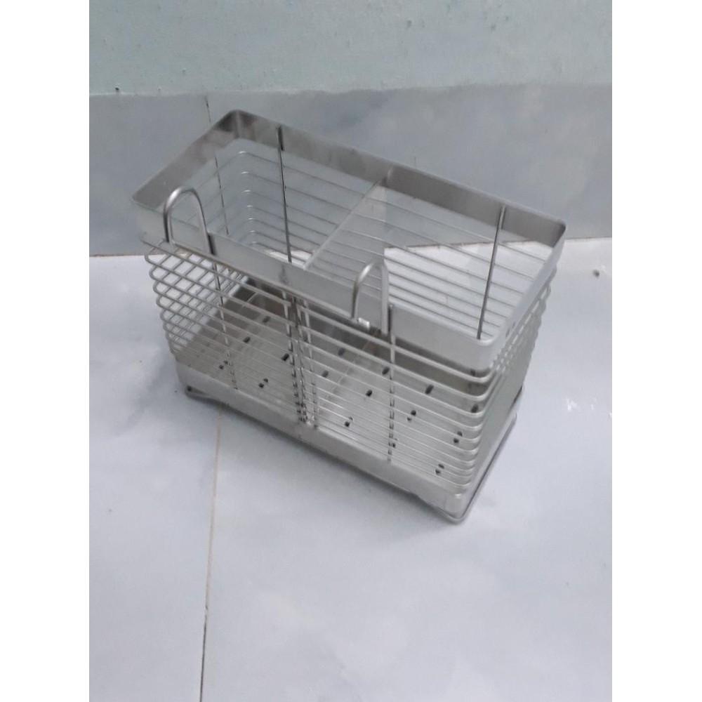 Ống đôi đựng đũa muỗng inox