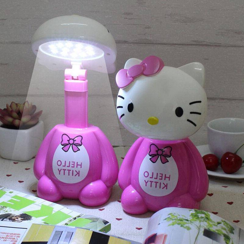 Đèn LED để bàn mèo Kitty hồng