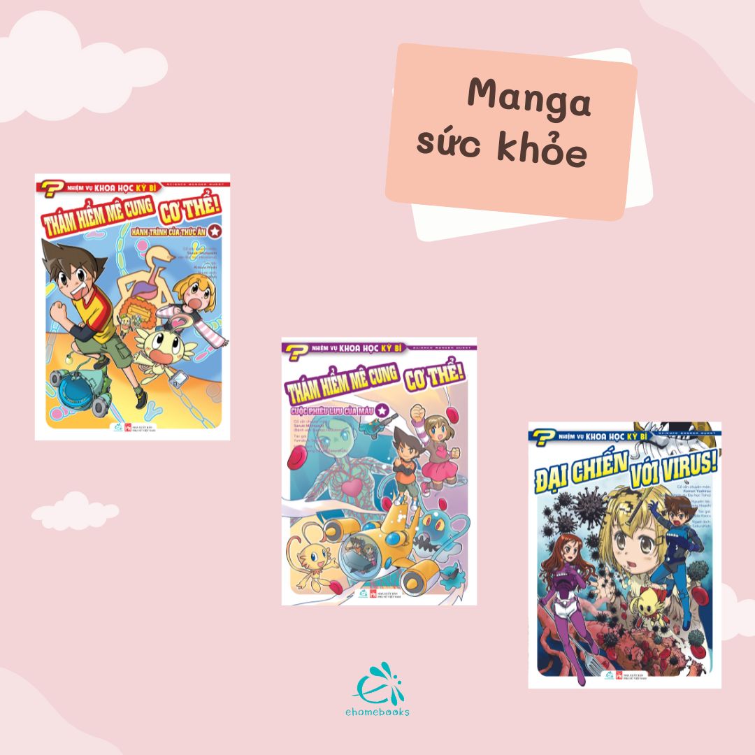 Sách Tranh Manga Nhiệm Vụ Khoa Học Kỳ Bí Tự Chọn Tập - Combo Manga Khoa Học Về Sức Khỏe 3C Tập 2 - 4 - 5