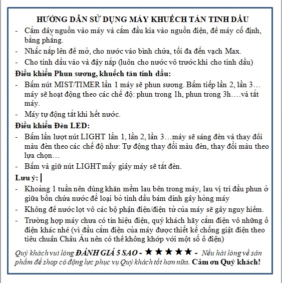 Máy Xông Tinh Dầu Tặng 3 Tinh Dầu Sả Chanh + Bạc Hà + Quế. Máy Khuếch Tán Tinh Dầu Có Remote Điều Khiển Từ Xa Chuyên Dụng Xông Tinh Dầu Cho Phòng Lớn