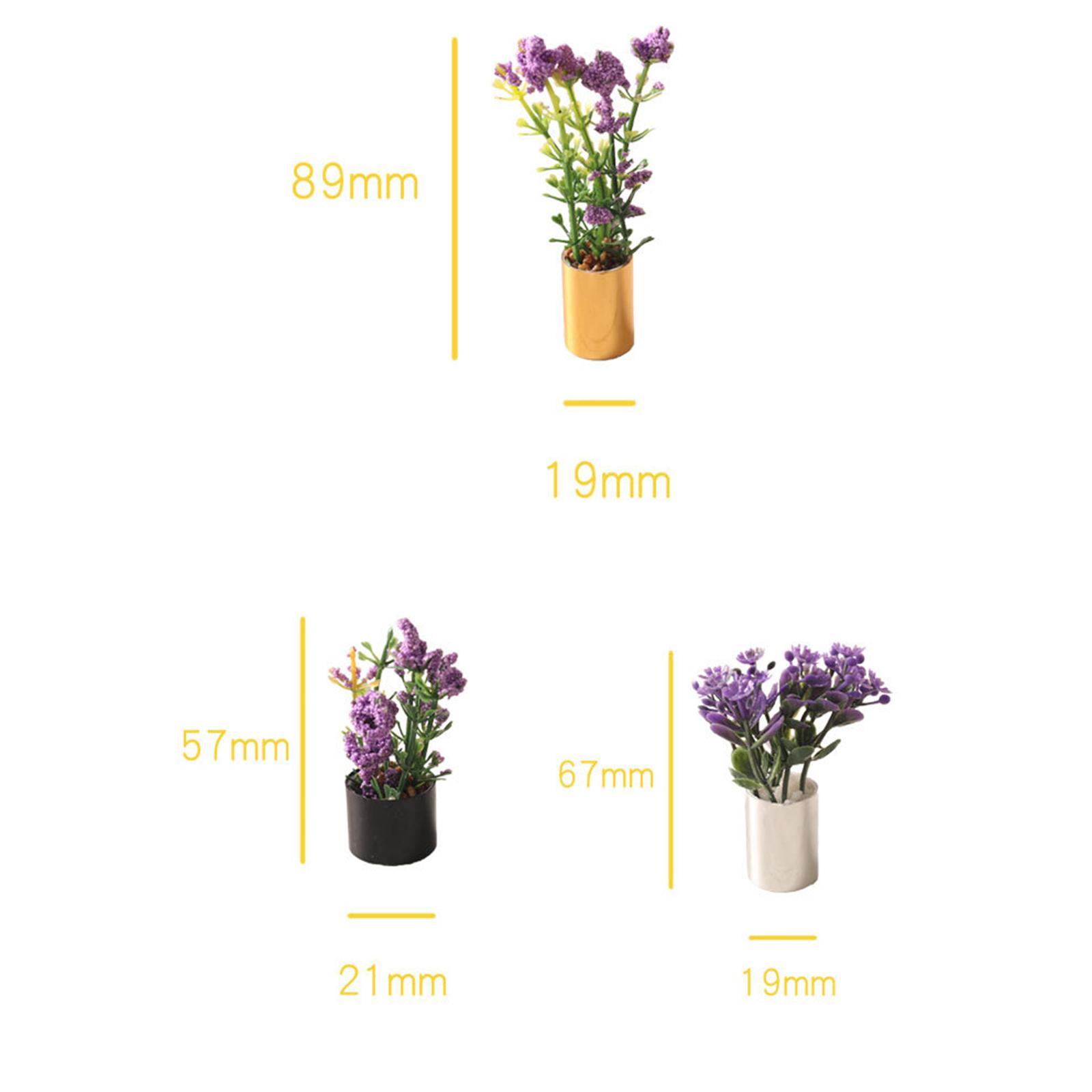 1/12 Miniature Potted Miniature Scene Model for Garden Bedroom Entrance Hall