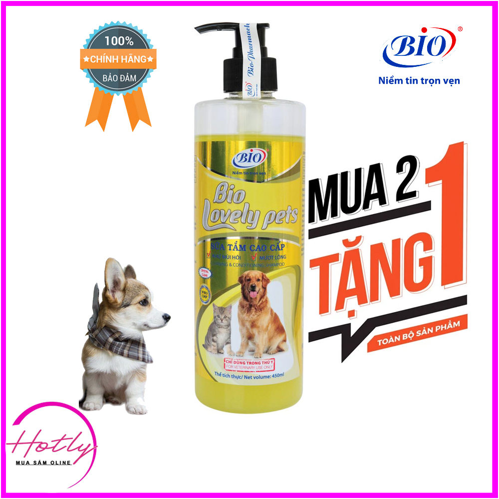 MUA 2 TẶNG 1 Sữa tắm bio lovely giúp dưỡng lông siêu mượt, khử mùi hôi cho chó mèo - 79305