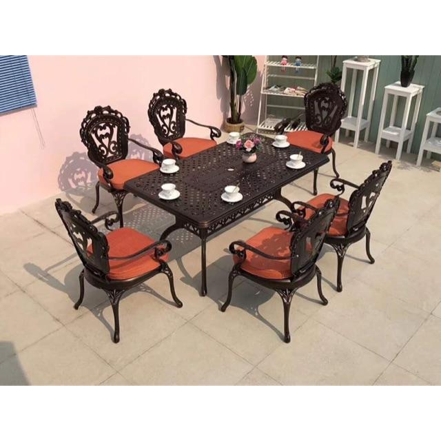 Bộ bàn ghế nhôm đúc cao cấp
