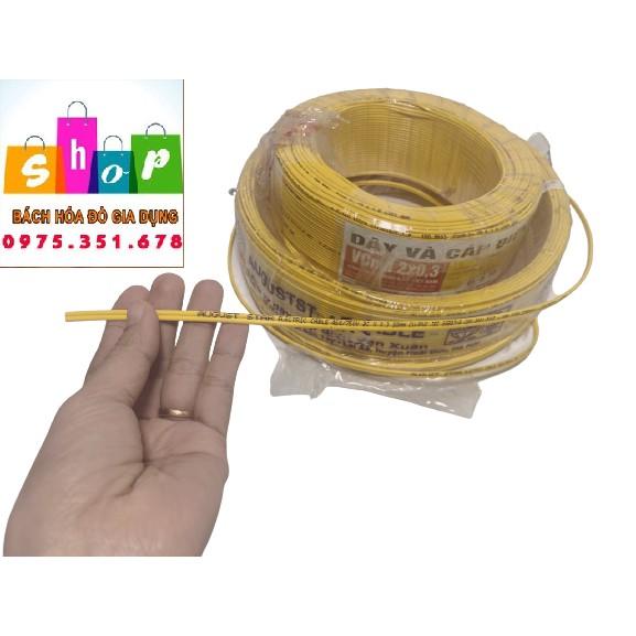 Dây điện Sub đôi giá rẻ- Dây đôi 0,3mm, dây 0,5mm màu vàng-Giadung24h