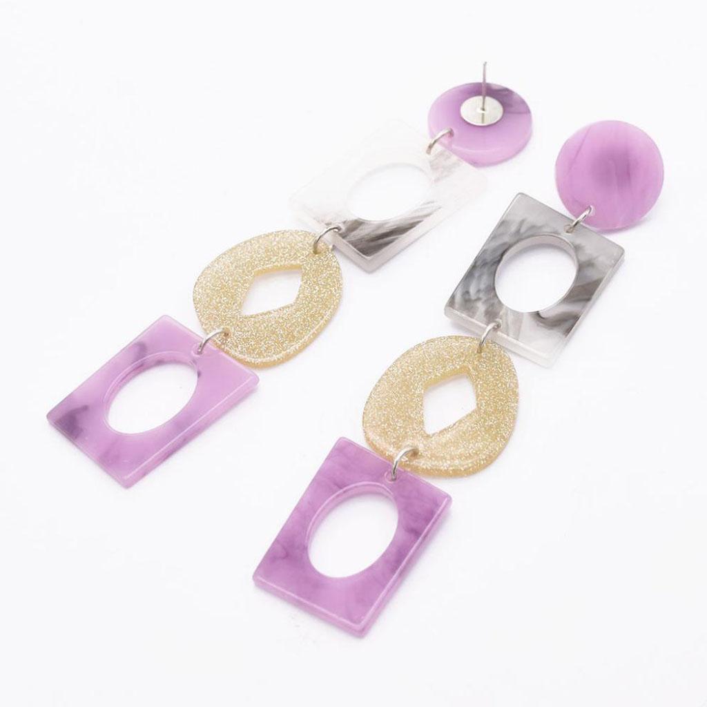 Women Acrylic Geometric Bohemian Drop Earrings Studs Dangle Jewelry