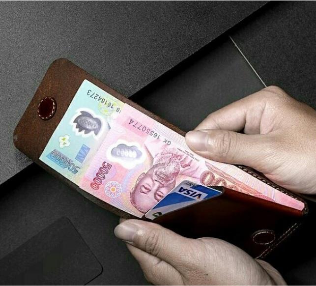 Ví Bóp Nam Nữ Nhỏ Gọn Thời Trang Độc Đáo Da Bò Handmade Galaxy Store GVU01