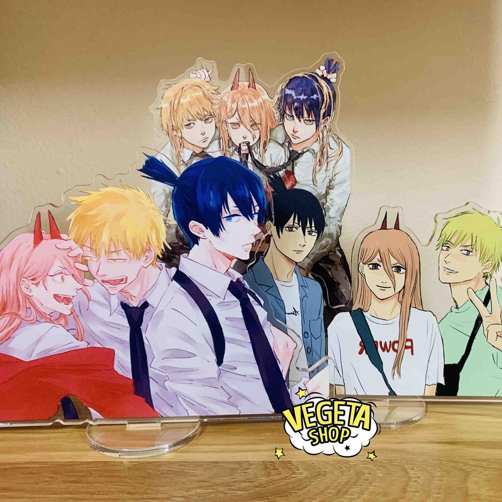 Mô Hình Tượng Standee Acrylic Mica 2 mặt - Chainsaw Man - Denji Pochita Power Aki Hayakawa Makima Reze Angel Himeno