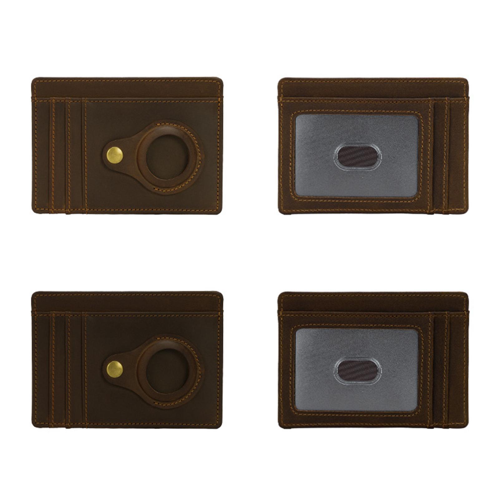 2Pieces Wallet Holder Minimalist Wallet Case Anti Lost Cover Front Pocket Wallet with Built in Case Holder