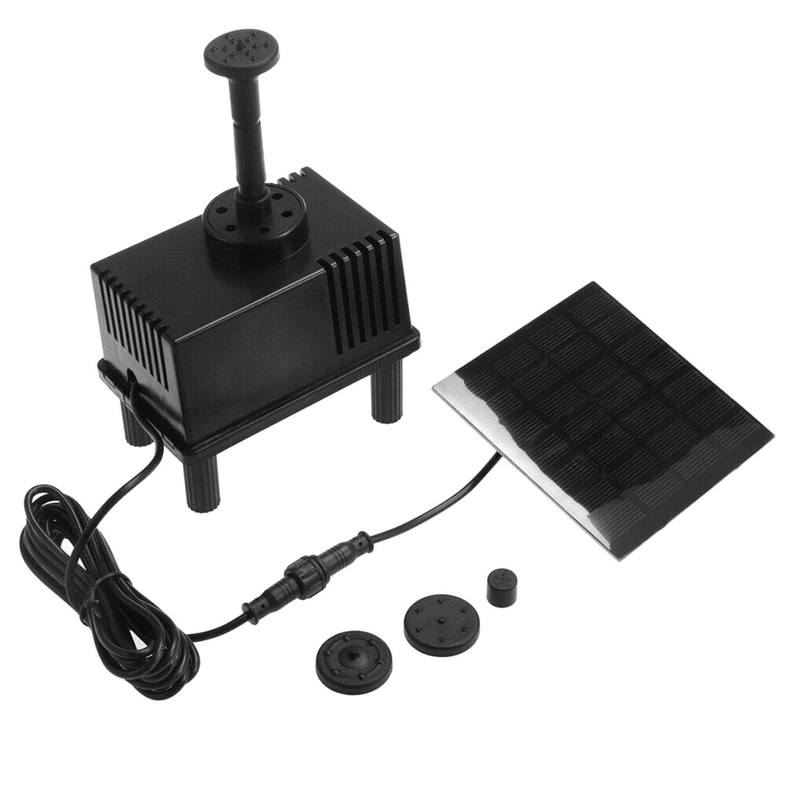 Solar Fountain Panel Water Pump for Birdbath Pool Solar Panel Power 1.5W