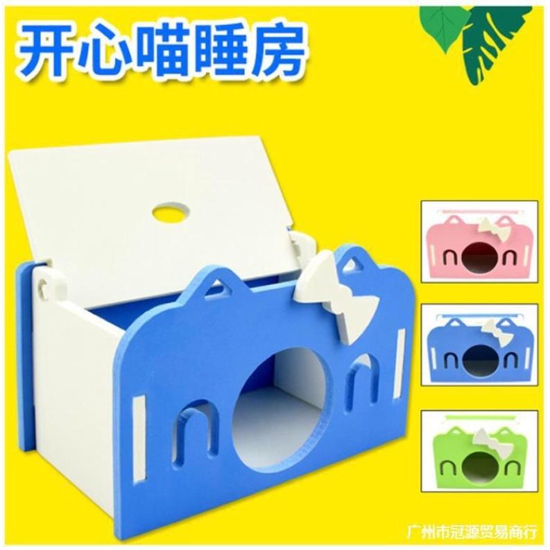 Nhà gỗ lắp ráp cho Hamster. Nhà gỗ mèo nơ