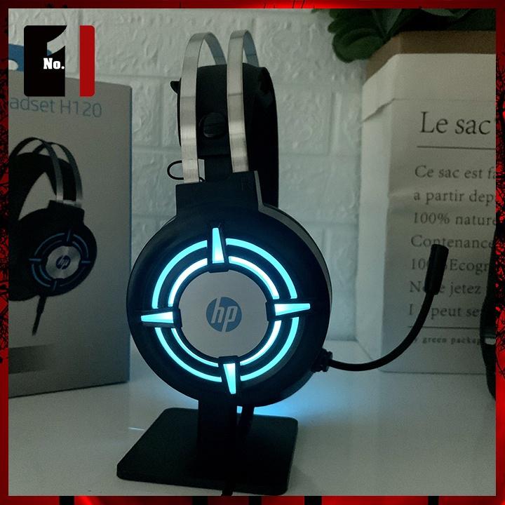 Tai Nghe Nhạc Headphone Gaming Chụp Tai Có Dây HP H120G Led RGB Tai Nghe Game Thủ Có Mic Máy Vi Tính Laptop Pc