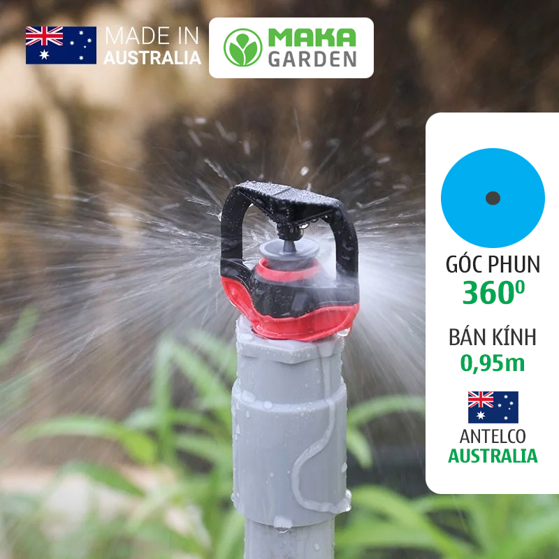 BÉC TƯỚI PHUN MƯA ROTOR RAIN PLUS (CÓ ĐẦU LỆCH HƯỚNG) - Đỏ